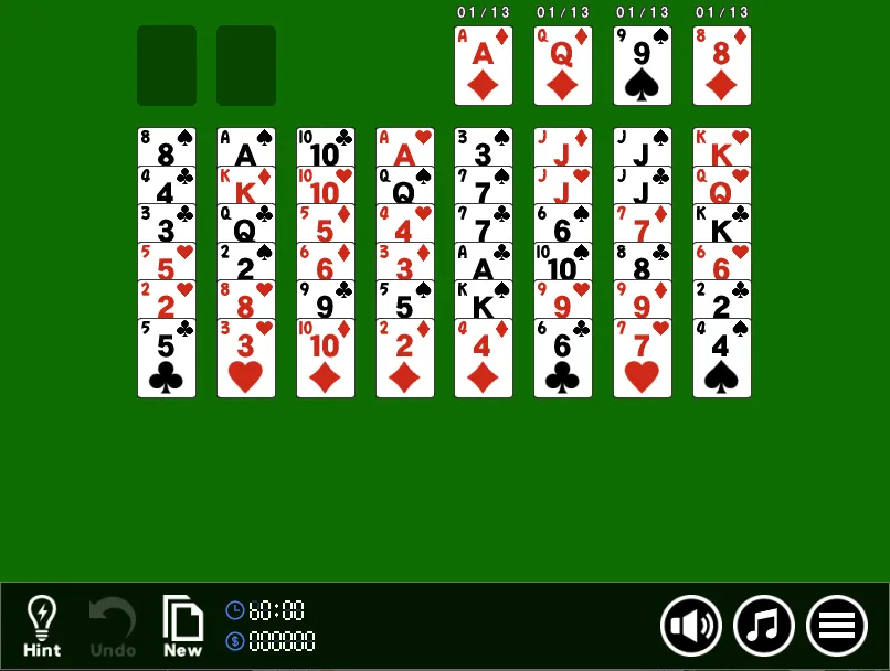 'Stalactites' gameplay screen