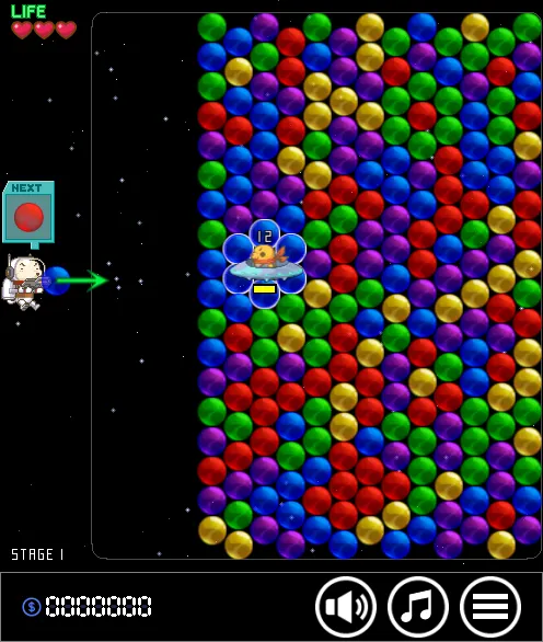 Captura de pantalla de "Bubble Space"