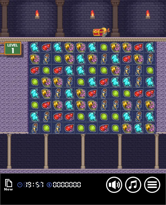 Tangkapan layar "Mogumogu Puzzle Castle"