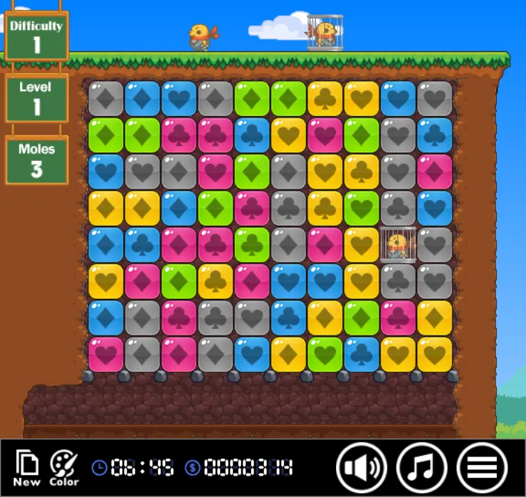 Tangkapan layar "Mogumogu Puzzle 2"