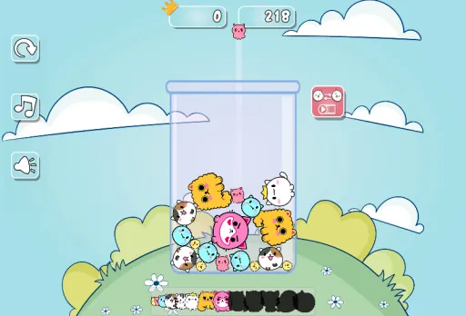 'Cat Merge' gameplay screen