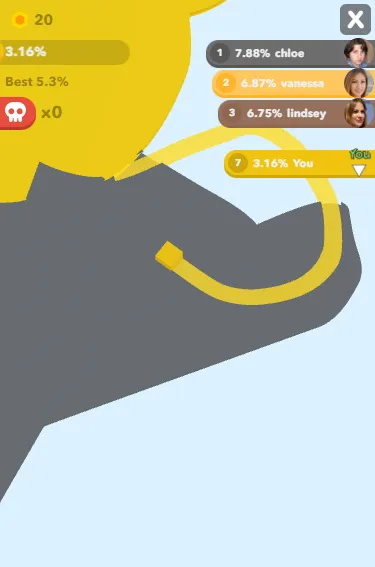 Screenshot of "Paper.io 2"