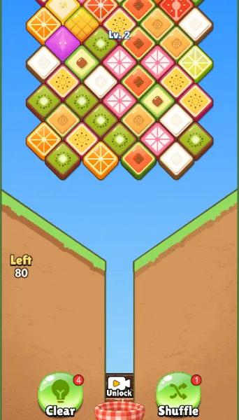 Captura de pantalla de "Fruit Blocks: Fun Match"
