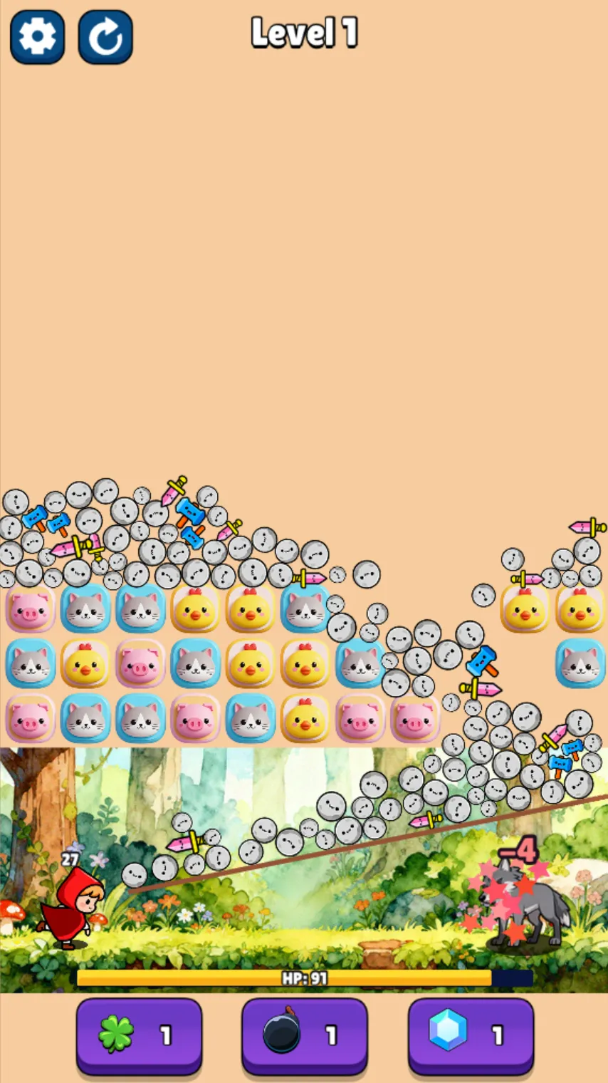 Screenshot of "Save Little Red Hood"