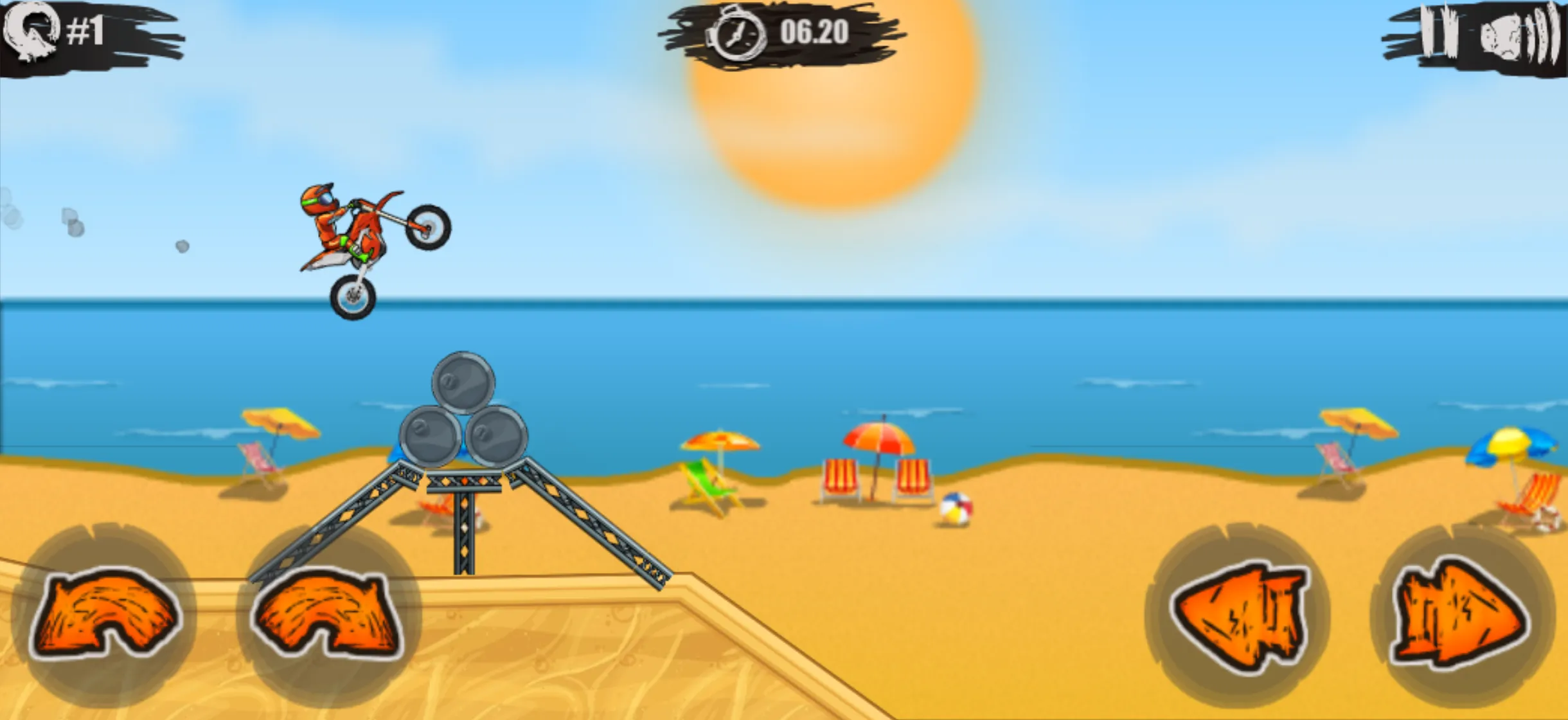 Captura de pantalla de "Moto X3M Bike Race Game - Unblocked"