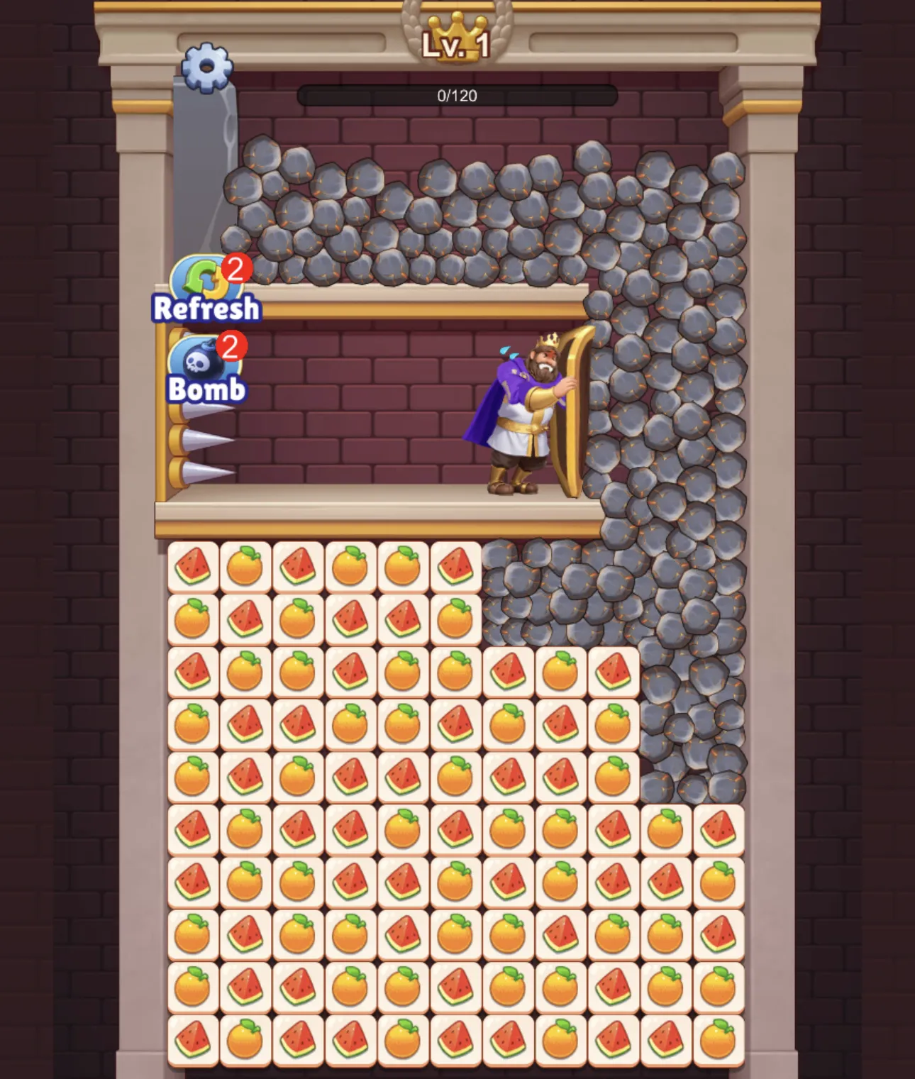 「Clear Tiles: Help the King」のスクリーンショット