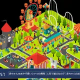 遊園地で人探し